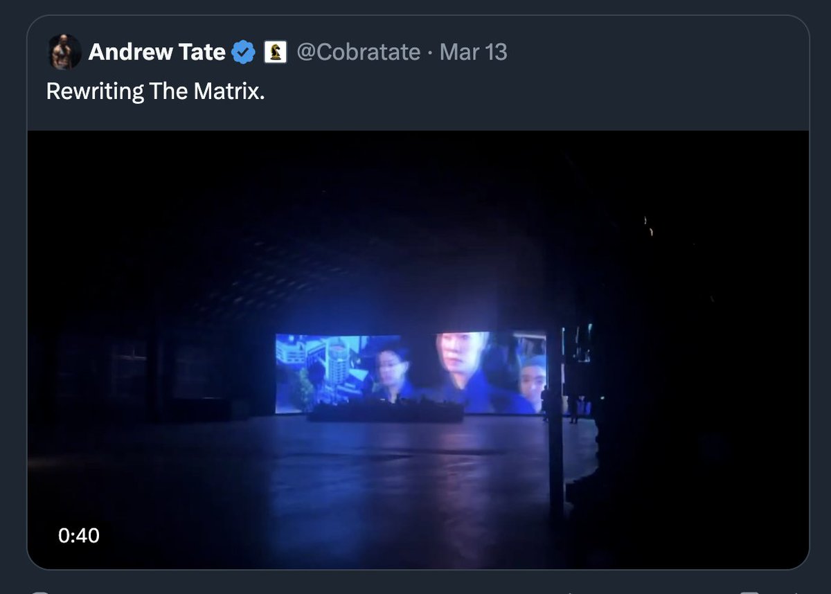 <a href="/kanyewest/">ye</a> Imma make it simple. Look at the dates.

<a href="/trillionbear/">TB</a>  (probably an insider) drops this video weeks before it resurfaces in Ye’s circle. The watermark? 4NBT.

Hours after Ye tweets about <a href="/Cobratate/">Andrew Tate</a>, Tate posts the same video with same music.

You really think some random account