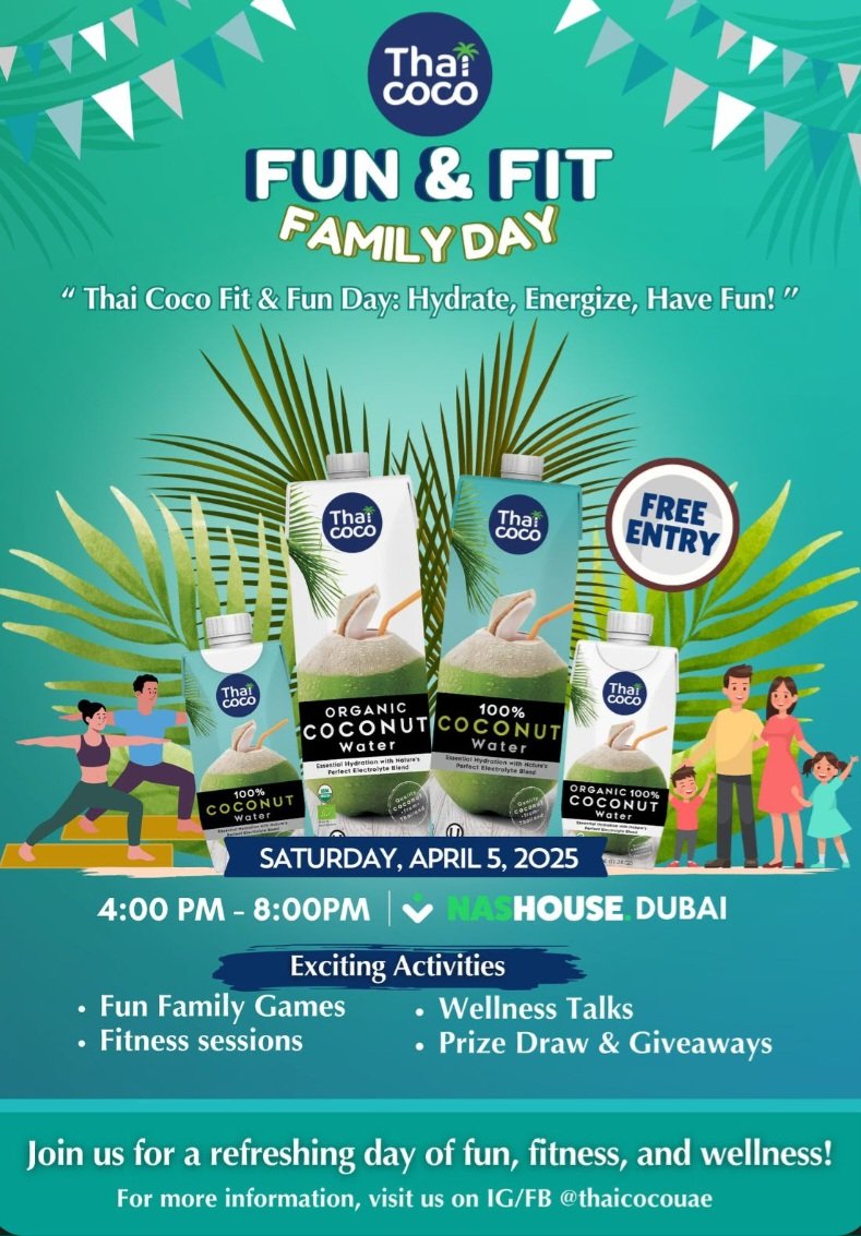 imranSa11984161's tweet photo. THAI COCO : NAS HOUSE : Thai Coco Wellness Day at Nas House happening. I miss all about that is Thai. Cant miss this. Who will go? #ThaiCoco #WellnessDay #ThaiCruisine #NasDaily #NasHouse #Immi76 #DubaliousDude #NAS #Thailand🇹🇭 #Dubai🇦🇪 https://t.co/sdAmPMarxU