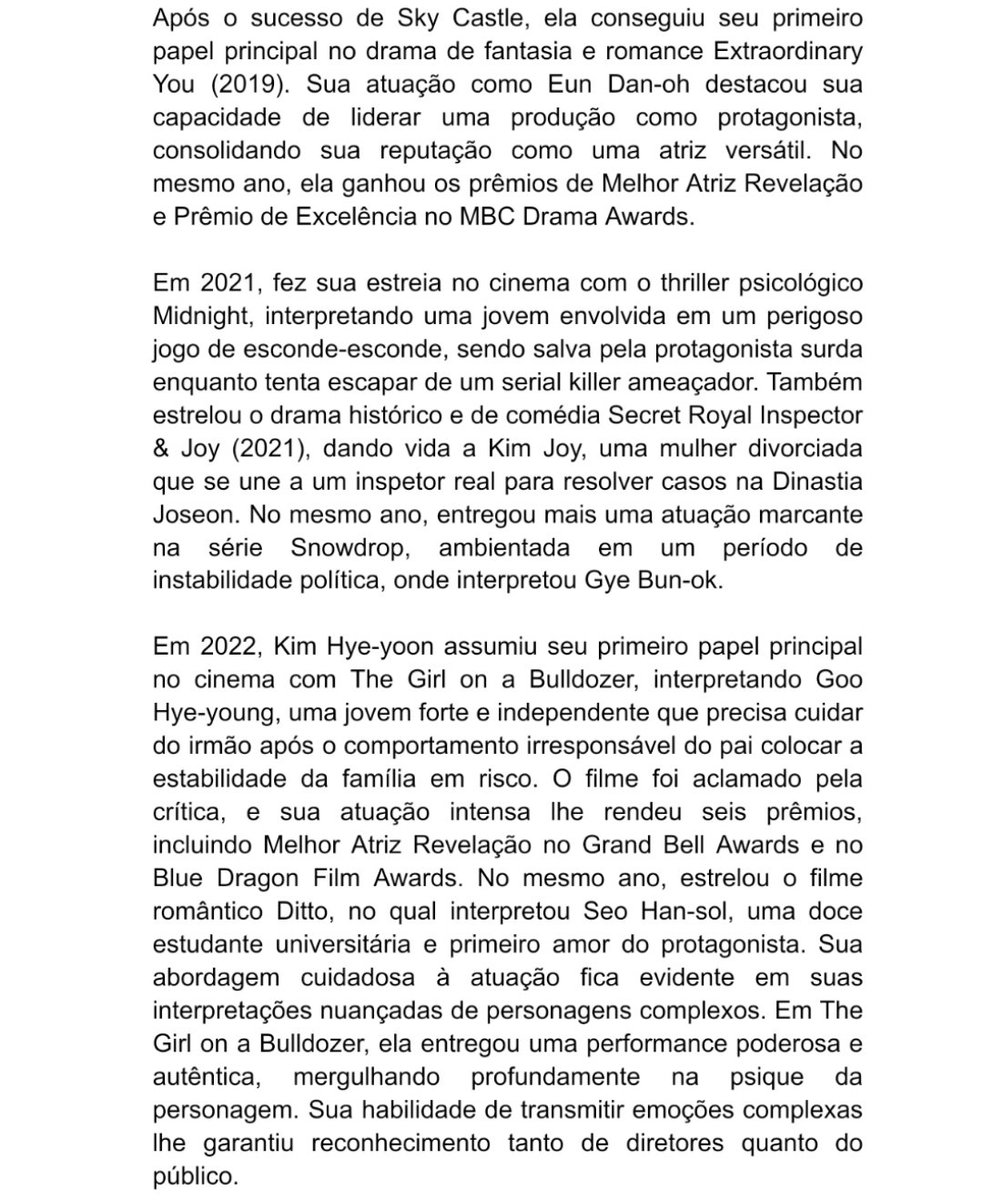 KHYBRASIL's tweet photo. Kim Hyeyoon foi eleita a melhor atriz do ano na região da Ásia-Pacífico em 2024.

#KIMHYEYOON #김혜윤

📄 Kim Hyeyoon: Uma Estrela em Ascensão no Cinema e na Televisão Sul-Coreana.

Como uma estrela em ascensão no cinema e na televisão sul-coreana, Kim Hyeyoon aprimorou sua arte por meio de papéis menores e conquistou o público com seu talento e versatilidade. Sua dedicação em interpretar personagens com autenticidade e profundidade lhe rendeu o título de uma atriz confiável entre os espectadores. 

Cc: @hyeyoonvoting