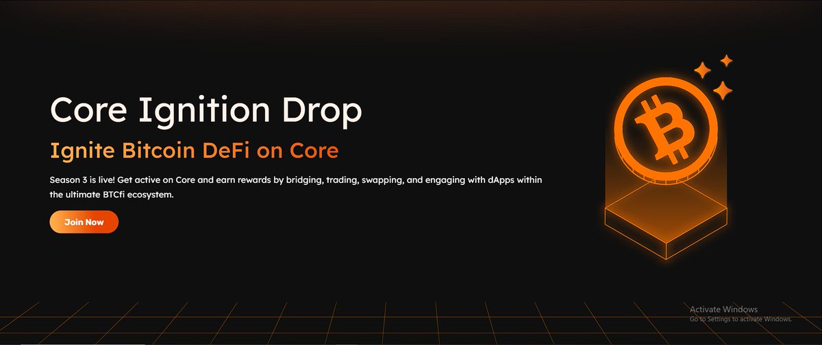 MiningWhaleX's tweet photo. ๐@CoreDao_Org Ignition Program โ Season 3! ๐ฅ
The #IgnitionS3 program is here, and it's your chance to earn Sparks while engaging with the Core ecosystem! ๐
โค๏ธLike, ๐ Retweet & Tag 2 friends to spread the word! ๐
#CORE #JustUseCore #BTCFi https://t.co/OMWzEQHCFH