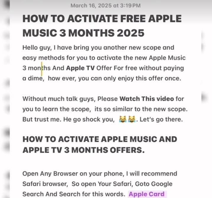 HOW TO ACTIVATE FREE APPLE MUSIC 3 MONTHS 2025.

Full Tutorial, if it worked, drop screenshot in the comments 🧡✌️