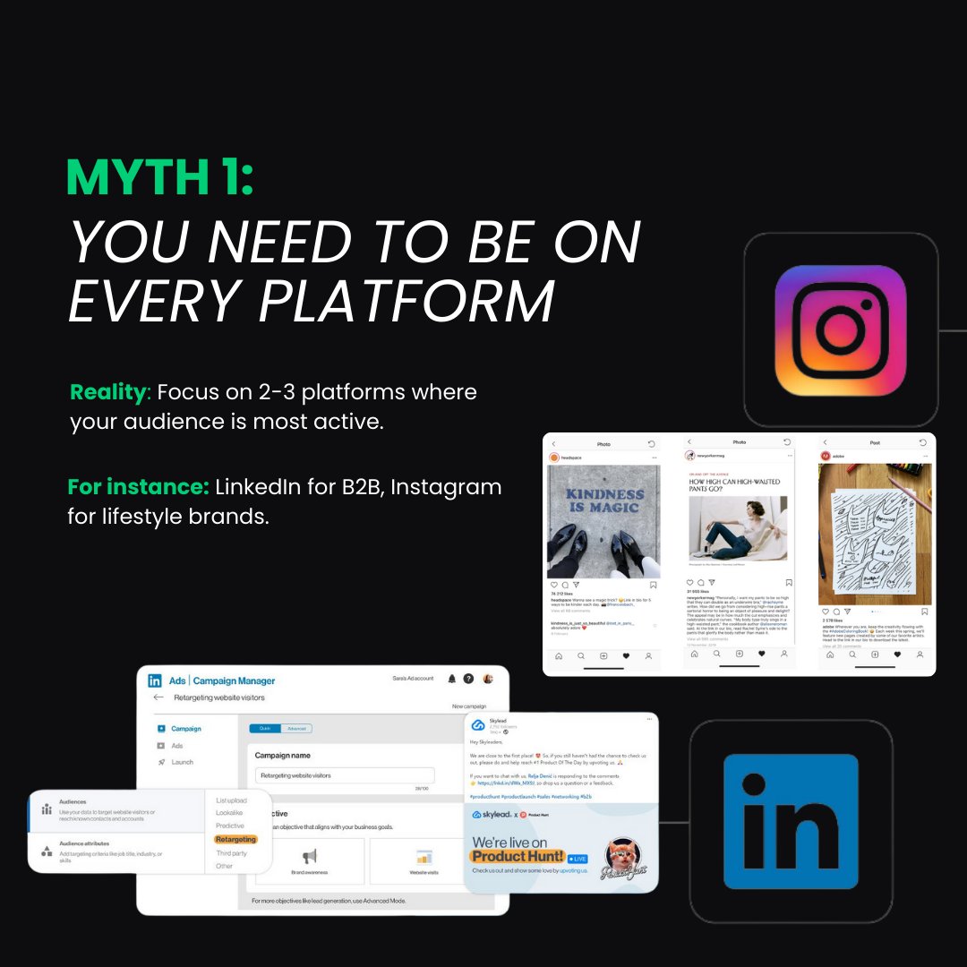 thinkgestalt_m's tweet image. Think you know social media? Think again! Swipe through to debunk the biggest myths that are holding your strategy back and learn what’s really working in 2025. Which myth shocked you the most? Let’s chat in the comments! https://thinkgestalt
#SocialMediatips #thinkgestalt