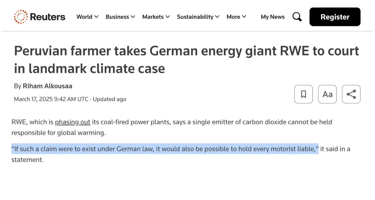 duycks's tweet photo. 6/ 🔥 🧑‍⚖️ In his opening remarks, Judge Meyer calls out RWE's bad faith, denouncing as legally unsound &amp; fearmongering the argument used by the company that holding fossil fuels majors accountable for climate harm could open the door to hold every motorist accountable 🙅 https://t.co/lv47gjAF03