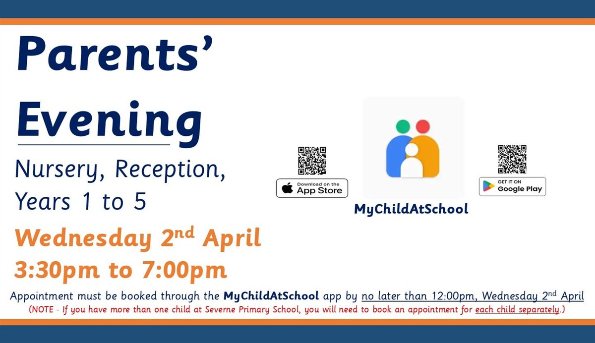 Booking has gone live on MyChildAtSchool for our Nursery, Reception, Years 1 to 5 Parents/Carers.