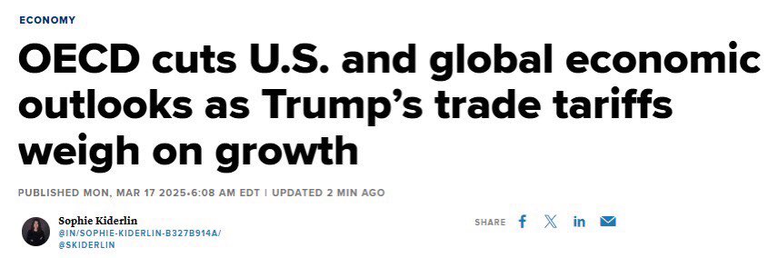 La Punchline de Yakovleff on X: "“So much winning” The OECD just lowered its 2025 US 🇺🇸 GDP forecast to 2.2% (from 2.4%) and 2026 to 1.6% (from 2.1%) 👀👊🏻 https://t.co/lkG7cgf7Ip" / X