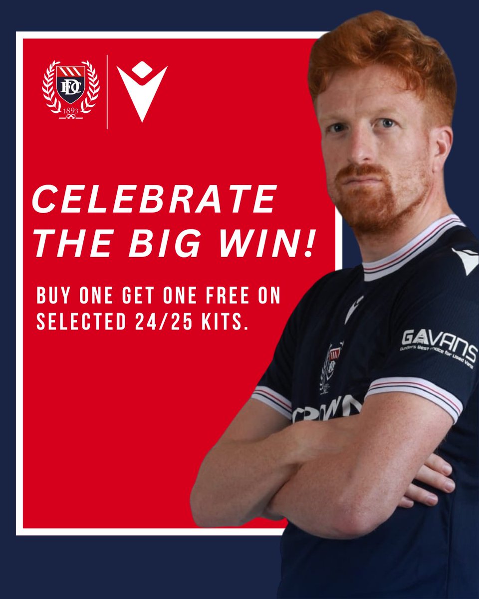 Victory at Tannadice 💙

Celebrate the big win with the ultimate deal – BUY ONE, GET ONE FREE on selected 24/25 Dundee FC kits! 👕

👉 Shop now: dfcdirect.co.uk/collections/bu…

🛍 Discount applied at checkout!

Don’t miss out – once they’re gone, they’re GONE!

#Dundee1893 #thedee