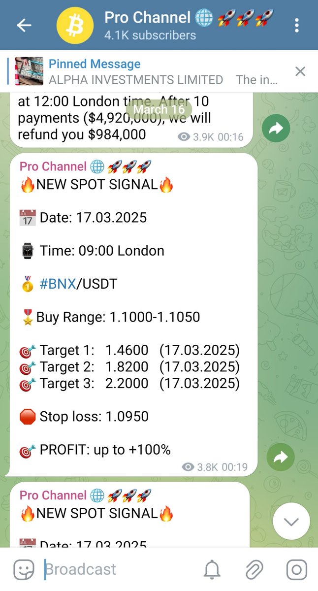 KuCoinSignals5's tweet image. 🥇 #BNX/USDT

🎖Buy range: 1.1000-1.1050 (16.03.2025)

🎯Target 1:  1.4600 (17.03.2025)
🎯Target 2:  1.8200 (17.03.2025)
🎯Target 3:  2.2000 (17.03.2025)

🛑Stop loss: 1.0950 (16.03.2025)

BNX/USDT Profit✅

Profit: +56.73%📈

#binance #invest #bitcoin #bybit #signals #forex
