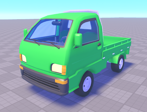 SplashedDev's tweet image. Car model I made from a new commission. Write the name down: Deadly Delivery💀 #Roblox #RobloxDev #GameDev #Modelling