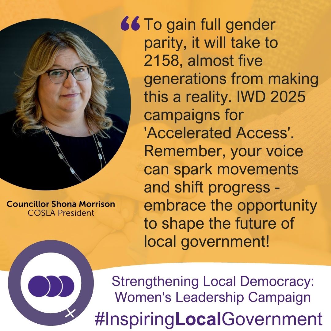 COSLA's tweet photo. What would you say to a girl or young woman considering a career in local government or standing for election?
COSLA President @MorayShona answered for our Strengthening Local Democracy: Women In Leadership campaign👇
Read more➡️https://t.co/but4wRhxLI #InspiringLocalGovernment https://t.co/Gl7UZmjWg5