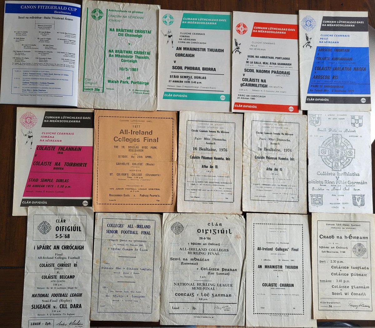 mgbosco71's tweet photo. All Ireland Colleges Hurling and Football Finals today In Croke Park wishing all teams very best of luck @StPatsMaghera v @StColmansC @PresHurling v @cbsthurles lucky enough 1st Colleges double header 1946 in my collection @ConnachtGAA @ulsterschools @Munsterpps @officialgaa https://t.co/21SIX0fwTf