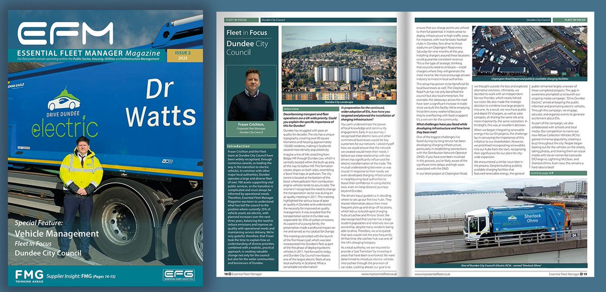 Essential Fleet Manager Magazine issue 2(2025) myessentialfleet.co.uk/essential-flee… Fleet in focus with <a href="/DundeeCouncil/">Dundee City Council</a>