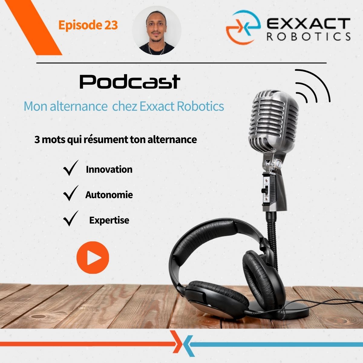 ExxactR's tweet image. [#MonAlternanceChezExxactRobotics] Podcast alerte !🎙️
Yassir Cheikh, alternant IA / Vision chez @ExxactR , se prête au jeu de l&apos;interview !
Pour écouter ce podcast👇:
exxact-robotics.com/podcast/mon-al…
#IA #vision #LLM #chatbot #PodcastLife #Life@ExxactRobotics #job