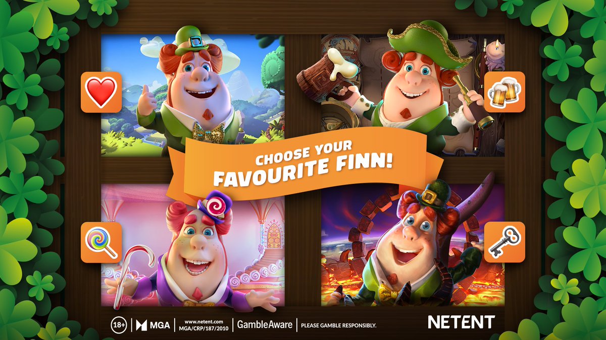 NetEntOfficial's tweet image. 8 years ago, Finn brought us the swirly spin!
Pick yer favourite Finn adventure below by dropping an emoji in the thread and have a happy St. Paddy’s, all! 🍀
#NetEnt #StPatricksDay #iGamingNews #Slots
🔞 GambleAware.org