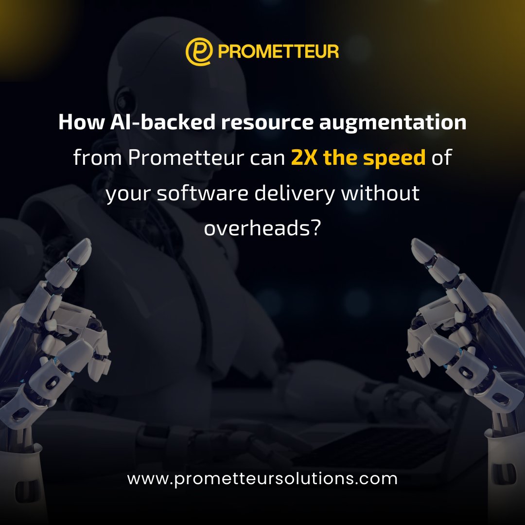 Iamprometteur's tweet photo. Skip slow, costly hiring. Prometteur's AI gives instant, vetted devs. Boost speed 40%, cut costs. Accelerate now! #resource #AI
#Prometteur #StaffAugmentation #HireDedicatedTeams #DevelopersOnHire #ExpertsOnHire #StaffingServices #ResourceAugmentation https://t.co/uO3qNclpY4