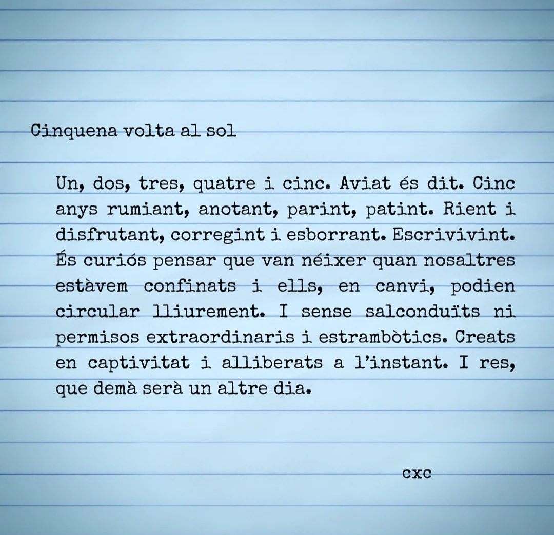 Litus90's tweet image. #microrelats #microcontes #escriure #escriureencatalà #relatsencatalà #uncontecadadia #dia1822 #cinquenavoltaalsol #cincanysdecontes #elprimersorprèssócjo #escriviure
