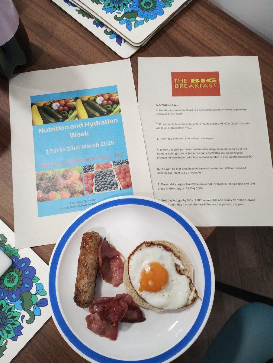 Starting off Nutrition and Hydration week on Silk Ward with The Big Breakfast - the most important meal of the day 🍳#nhweek