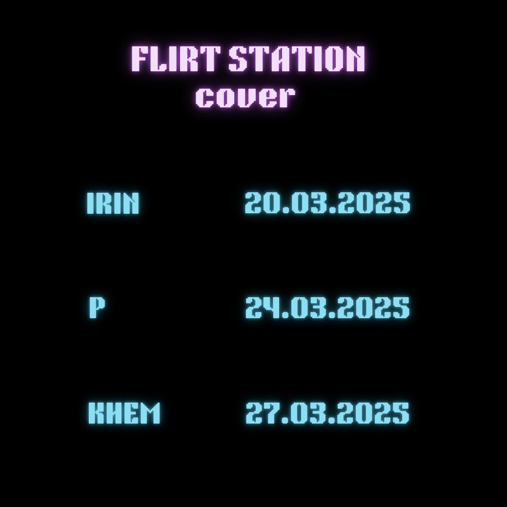 justwannaflirt's tweet photo. FLIRT STATION : Cover station 🎙️
IRIN - 20.03.2025
P - 24.03.2025
KHEM - 27.03.2025
on Youtube Channel : FLIRT (@Justwannaflirt)
#Flirt_official
#FLIRTSTATION https://t.co/LDtvi3UR0A
