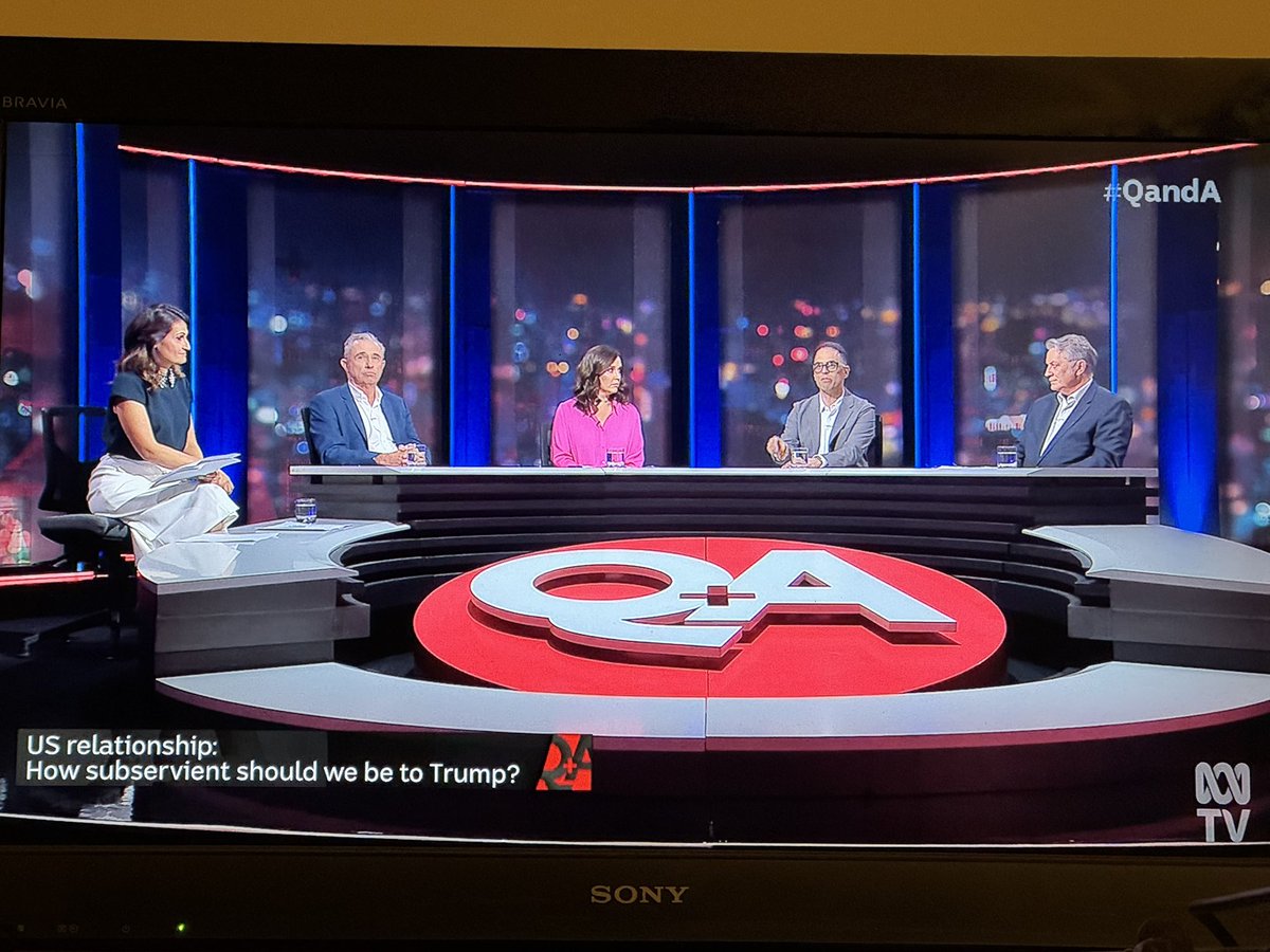 I’m watching #QandA talking #AUKUS submarine deal, Trump and national security, yet no mention of ONI climate security report to determine our Australian defence &amp; security priorities given #ClimateCrisis <a href="/QandA/">QandA</a>