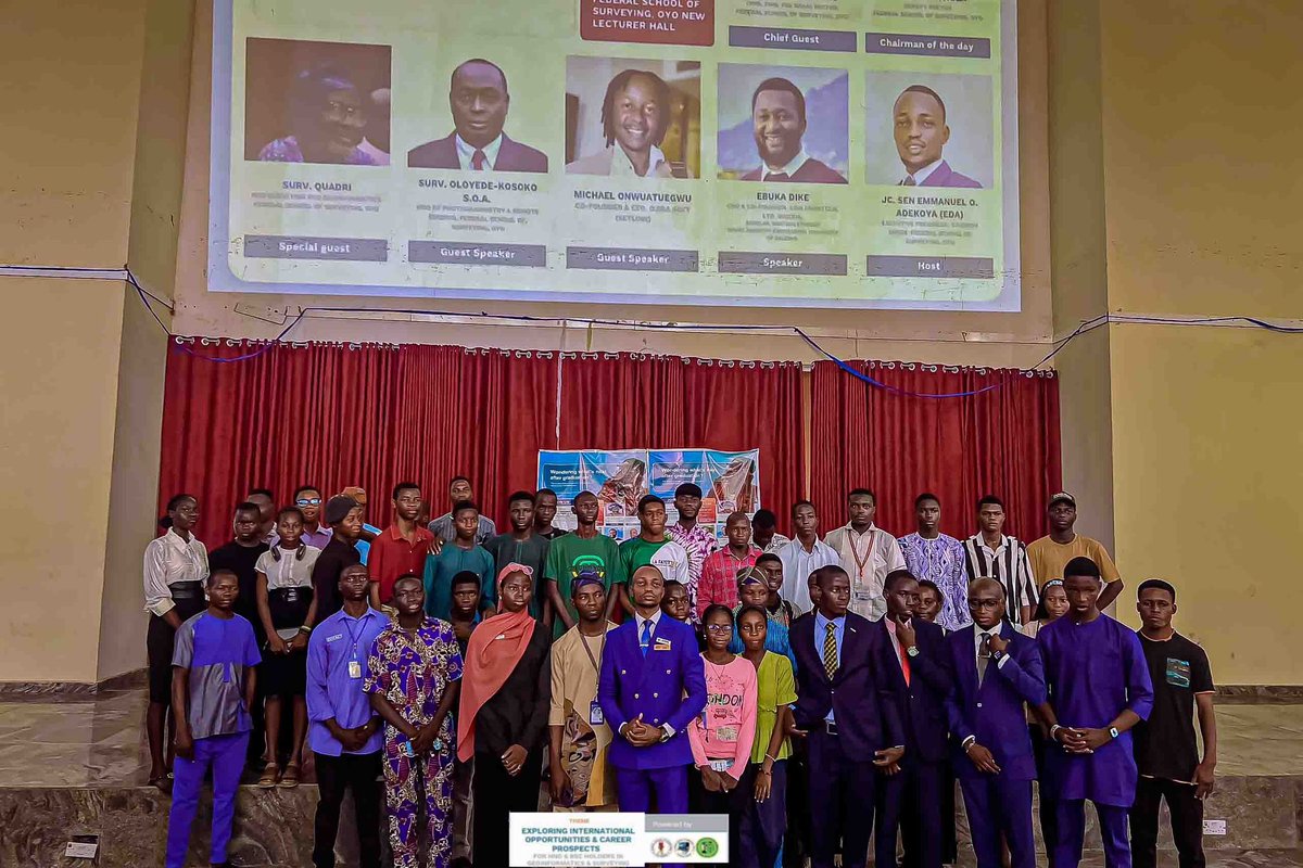 stufessfocus's tweet photo. PHOTOS FROM THE EVENT THEMED “Exploring International Opportunities and Career Prospects in Surveying and Geoinformatics”.
#surveying #surveyingandgeoinformatics #setlinn #fssoyo #students #empower #seminar #careerprospects #internationalcareer https://t.co/gVwQfXKkdI