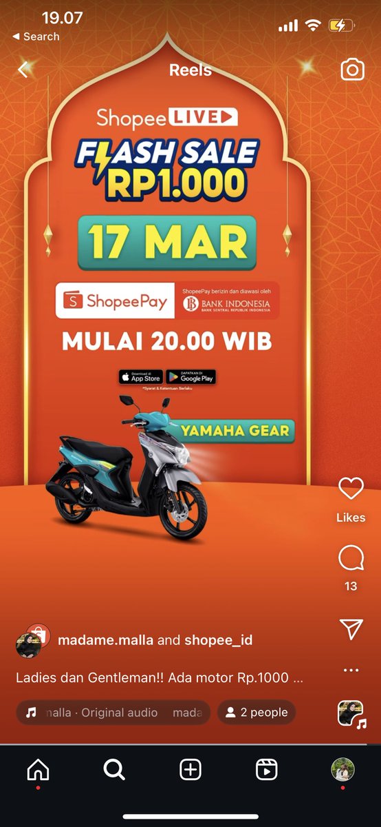 Nunukwidya's tweet photo. Dari dulu pengen banget dapetin motor cuma Rp1.000 di shopee live! 🥹 Semoga hari ini rejeki aku buat dapetin plisssss #ShopeeLiveMotorRP1000

https://t.co/H8Vibn5CD1 https://t.co/hfmiF5Fexa