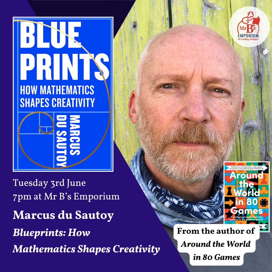 Looking forward to heading back to Mr B’s Emporium in Bath to talk about my new book BLUEPRINTS June 3rd.