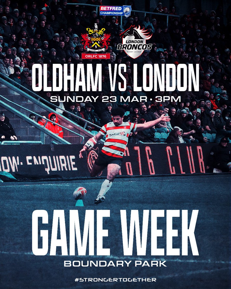 Next up – London (H)

🏟️ Boundary Park
📆 Sunday 23 March
🕒 3pm kick off
🎟️ roughyeds.co.uk