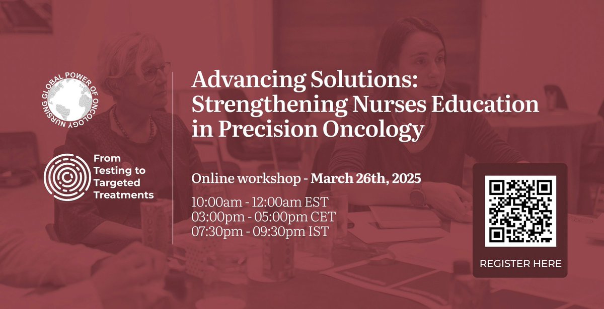 Darcy Burbage, DNP, RN, AOCN (@darcyburbage) on Twitter photo Looking forward to discussing #genomics with my <a href="/oncologynursing/">Oncology Nursing Society</a> nursing colleagues!
Please join us for this important global conversation🧬🩺!
<a href="/cancernurseEU/">@cancernurseEU</a> <a href="/ISNCC/">ISNCC</a> <a href="/GPONursing/">Global Power of Oncology Nursing</a> #precisiononcology
🔗 precisionmedicine.synapseconnect.org/events/advanci… Looking forward to discussing #genomics with my <a href="/oncologynursing/">Oncology Nursing Society</a> nursing colleagues!
Please join us for this important global conversation🧬🩺!
<a href="/cancernurseEU/">@cancernurseEU</a> <a href="/ISNCC/">ISNCC</a> <a href="/GPONursing/">Global Power of Oncology Nursing</a> #precisiononcology
🔗 precisionmedicine.synapseconnect.org/events/advanci…