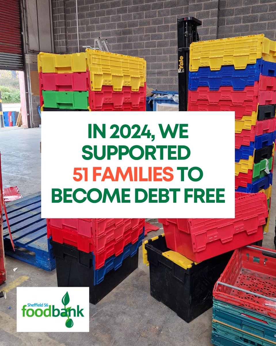 Together with your support, our fantastic more-than-food teams are changing lives 🚀

Every family that we can support away from foodbank use is one step closer to the end of a society held together by emergency food provision. 

#DebtFree #DebtSupport #Sheffield