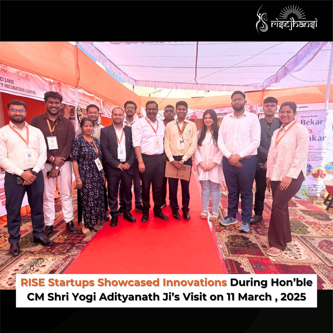 RiseJhansi's tweet photo. RISE Jhansi startups showcased groundbreaking innovations before Hon’ble CM Shri Yogi Adityanath Ji, marking a milestone for UP’s startup ecosystem! 🚀✨ #RISEJhansi #UPStartups https://t.co/PxLcckuOWq