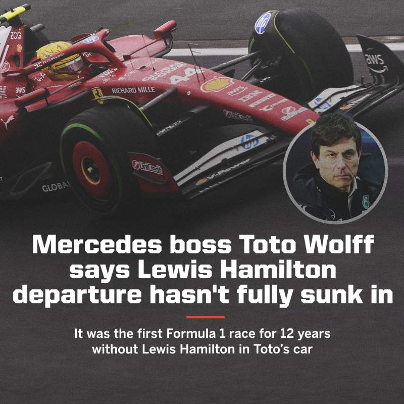 ESPNF1's tweet photo. "When I was looking at the screens at times, the way I looked at it is like we had three drivers...

I was looking at RUS, I was looking at ANT, and I was looking at HAM...

... and you realise HAM is actually with Ferrari and is not with us anymore"