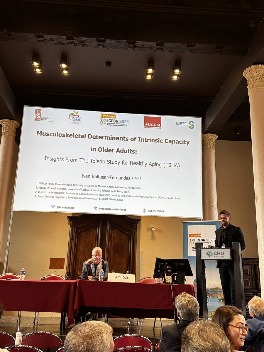 mikel garcia aguirre (@mikelgarcia3) on Twitter photo Glad to have spent last week at the <a href="/ICFSRcongress/">ICFSRcongress</a> in Toulouse and to have presented our poster, “Sit-to-stand power vs. handgrip strength: A more sensitive tool for screening probable sarcopenia and adverse health-related outcomes?”.
Thanks to my lab <a href="/GenudT/">GENUD-Toledo Research Group</a> and <a href="/IvanBaltasar/">Iván Baltasar</a> Glad to have spent last week at the <a href="/ICFSRcongress/">ICFSRcongress</a> in Toulouse and to have presented our poster, “Sit-to-stand power vs. handgrip strength: A more sensitive tool for screening probable sarcopenia and adverse health-related outcomes?”.
Thanks to my lab <a href="/GenudT/">GENUD-Toledo Research Group</a> and <a href="/IvanBaltasar/">Iván Baltasar</a>