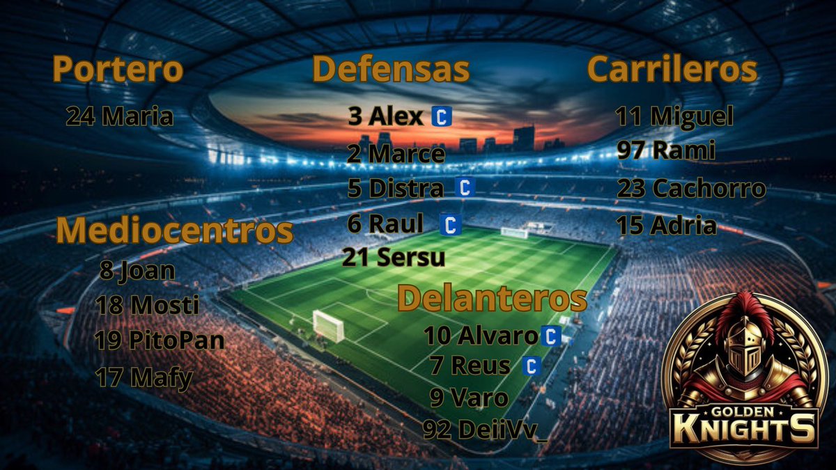 Os Presentamos nuestra Plantilla para esta Temporada🔥🔥