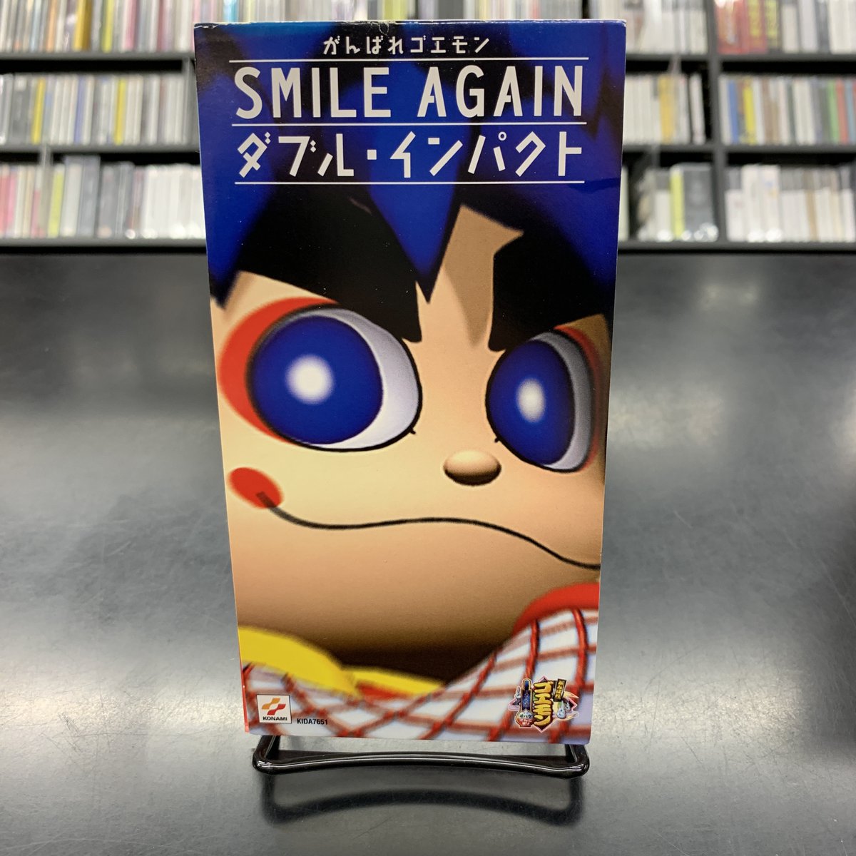 がんばれゴエモン SMILE AGAIN ダブル・インパクト シングルCD メルカリShops出品しました!!〗 ＃アニゲ中古 【中古】8cm短冊シングル