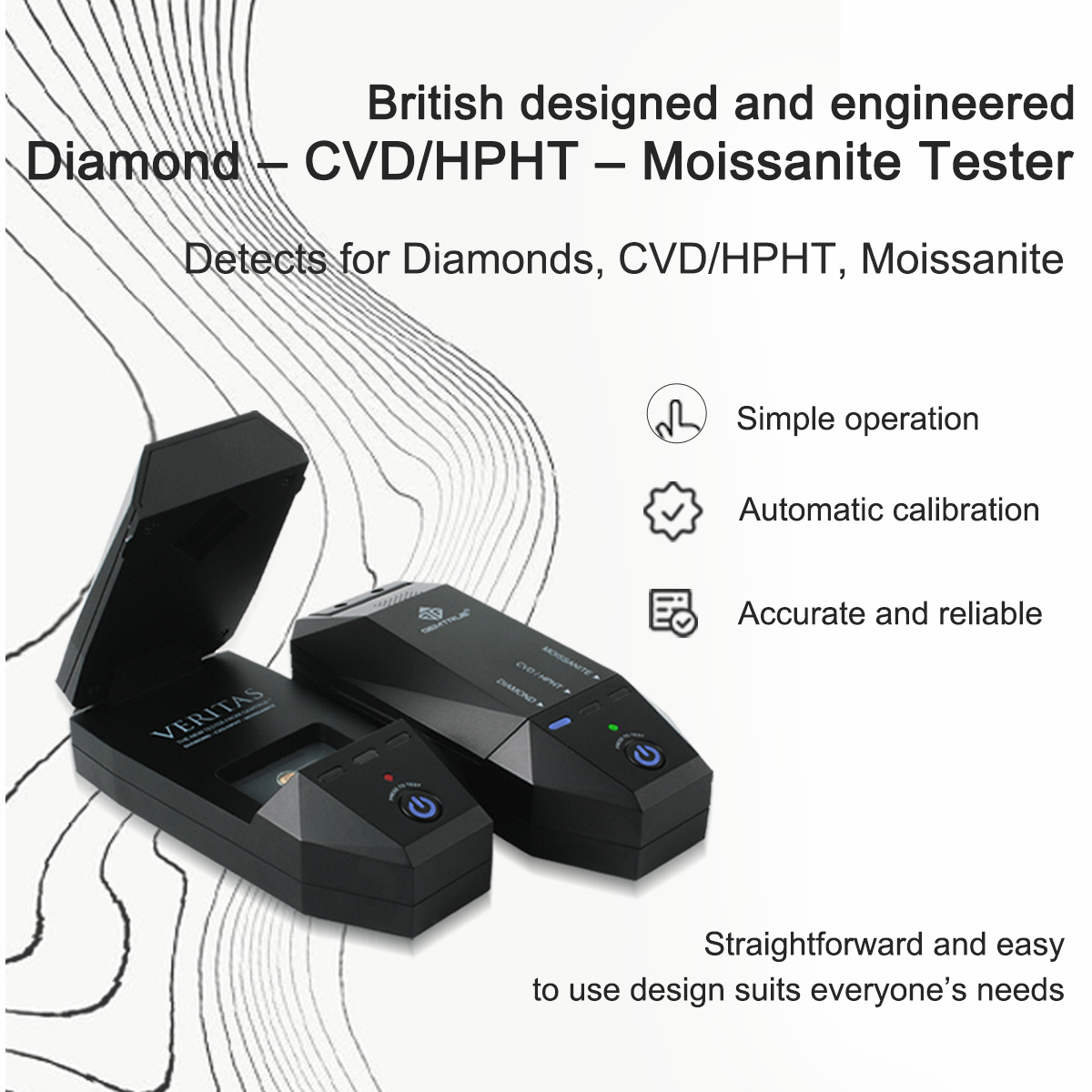 GemtrueUK's tweet image. 💎 GemTrue Veritas – Precision Diamond &amp;amp; Moissanite Teste
✔ Detects Diamonds, CVD/HPHT &amp;amp; Moissanite
✔ Clear Visual &amp;amp; Spoken Test Results
✔ Ideal for Testing Single Stones (D to M Color)
💍 Perfect for jewelers and gem dealers who need quick, accurate results!
#diamondtester
