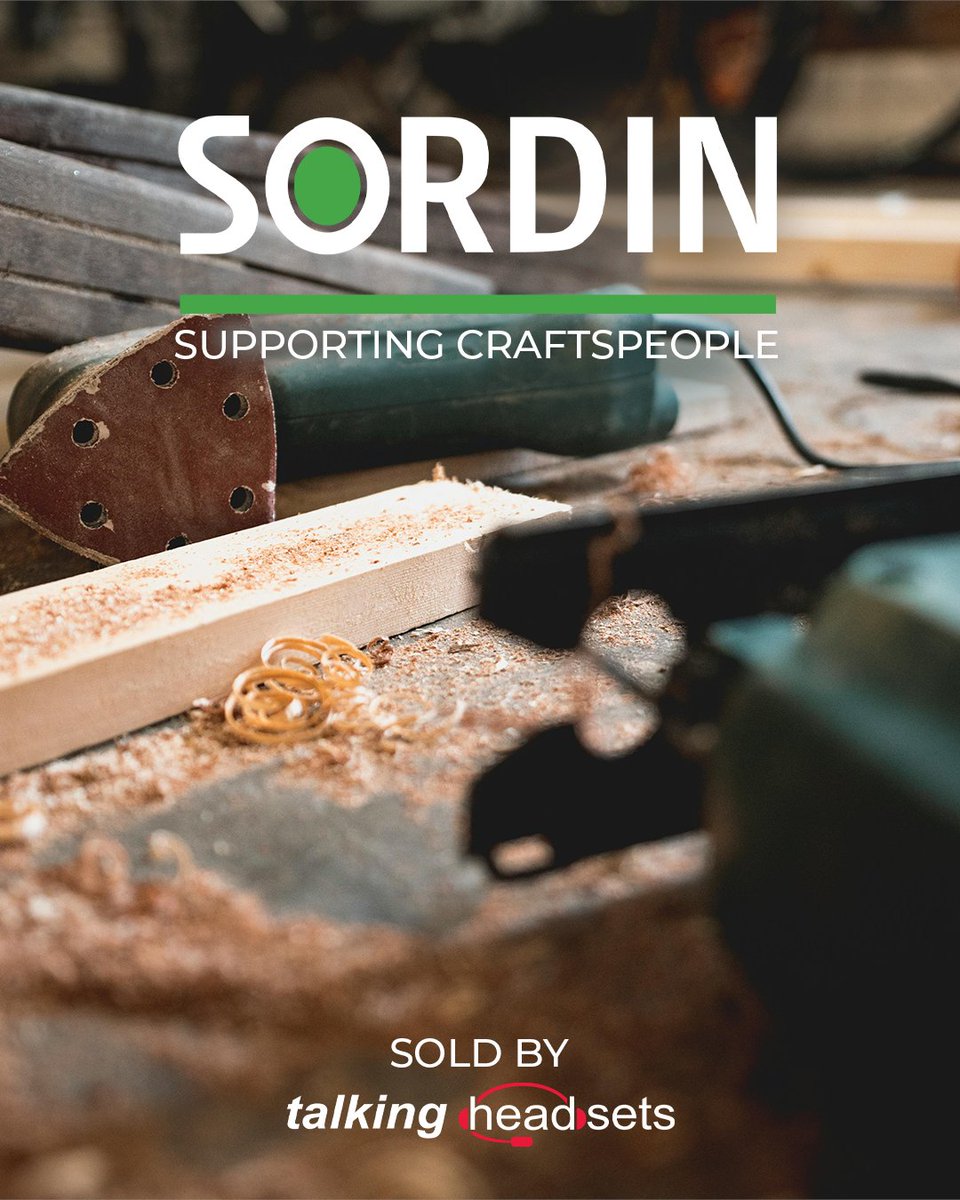 Craftspeople need reliable hearing protection. SORDIN products offer comfort and durability, making them perfect for noisy workspaces. Like the sound of that? Click the link to contact our team or shop the range: bit.ly/40Dnv6l

#TalkingHeadsets #Sordin #Craft
