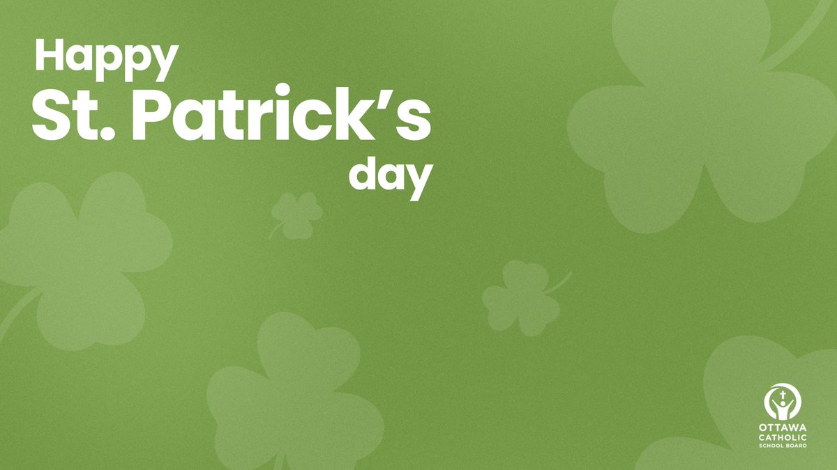 ☘️ Happy St. Patrick’s Day! Wishing everyone a day filled with joy, hope, and a little bit of Irish luck! Today, we remember St. Patrick and the light he shared with the world. 💚 #StPatricksDay #ocsbBeCommunity