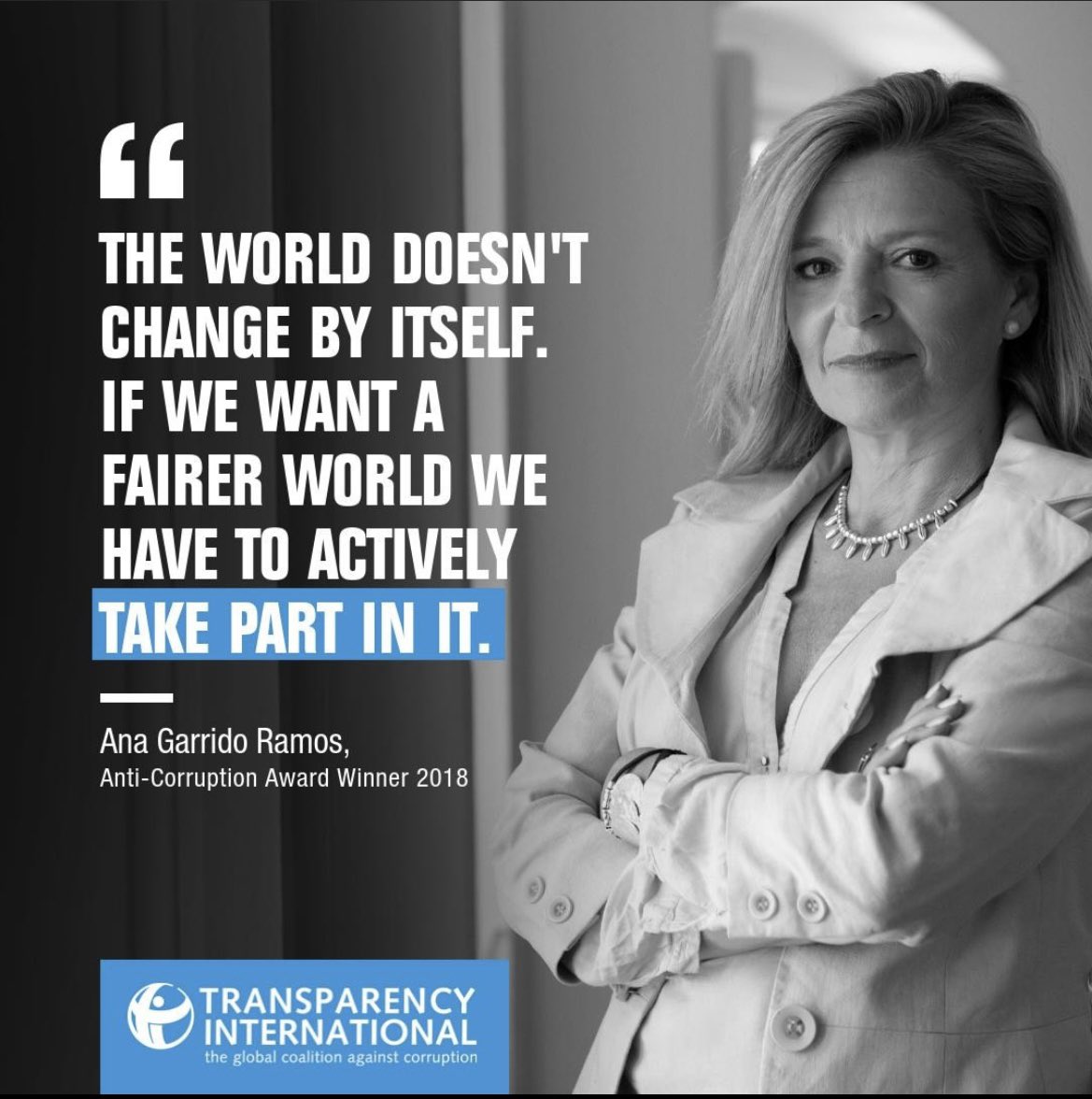 #GetInvolvedGH (@gacc_ghana) on Twitter photo #MondayMotivation
โThe world doesn't change by itself. if we want a fairer world we have to actively take part in it.โ - <a href="/AnaGarridoRamos/">Ana Garrido Ramos</a>
Source: <a href="/anticorruption/">Transparency International</a>
#Accountability #Transparency #UnitedAgainstCorruption #SayNoToCorruption
<a href="/ospghana/">Office of the Special Prosecutor-Ghana</a> @GhanaIntegrity <a href="/CDDGha/">CDD-Ghana</a> #MondayMotivation
โThe world doesn't change by itself. if we want a fairer world we have to actively take part in it.โ - <a href="/AnaGarridoRamos/">Ana Garrido Ramos</a>
Source: <a href="/anticorruption/">Transparency International</a>
#Accountability #Transparency #UnitedAgainstCorruption #SayNoToCorruption
<a href="/ospghana/">Office of the Special Prosecutor-Ghana</a> @GhanaIntegrity <a href="/CDDGha/">CDD-Ghana</a>