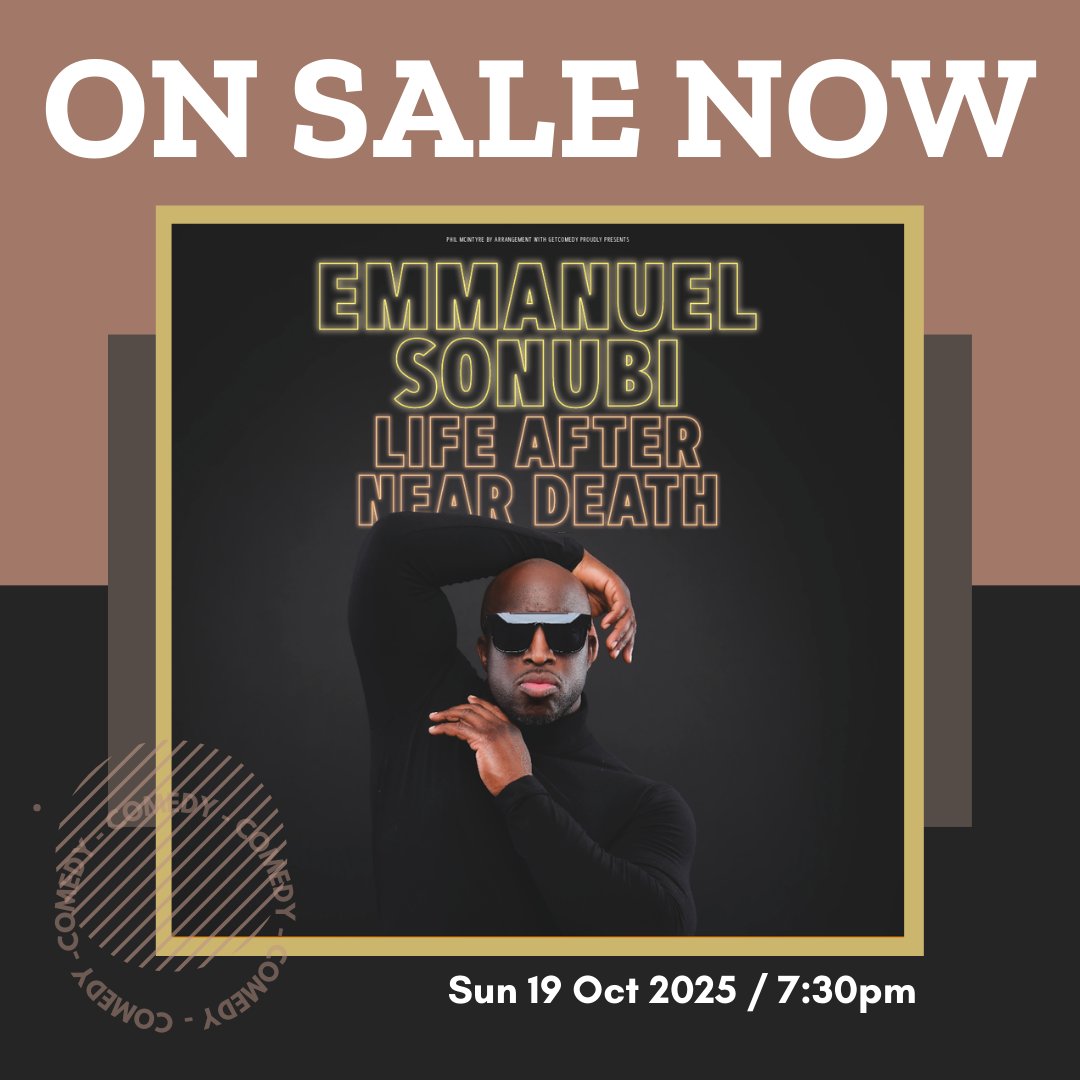 DarwenLibraryTheatre (@darwenltheatre) on Twitter photo 📣 NEW SHOW ON SALE
One of the UK’s most in-demand comedians, <a href="/emmanuelstandup/">Emmanuel Sonubi - 2025 TOUR ON SALE NOW</a> is a powerhouse on stage, delivering unstoppable energy, razor-sharp wit, and stories that hit hard as he can and still land even harder. Come and see for yourself… (and bring your glasses) 📣 NEW SHOW ON SALE
One of the UK’s most in-demand comedians, <a href="/emmanuelstandup/">Emmanuel Sonubi - 2025 TOUR ON SALE NOW</a> is a powerhouse on stage, delivering unstoppable energy, razor-sharp wit, and stories that hit hard as he can and still land even harder. Come and see for yourself… (and bring your glasses)
