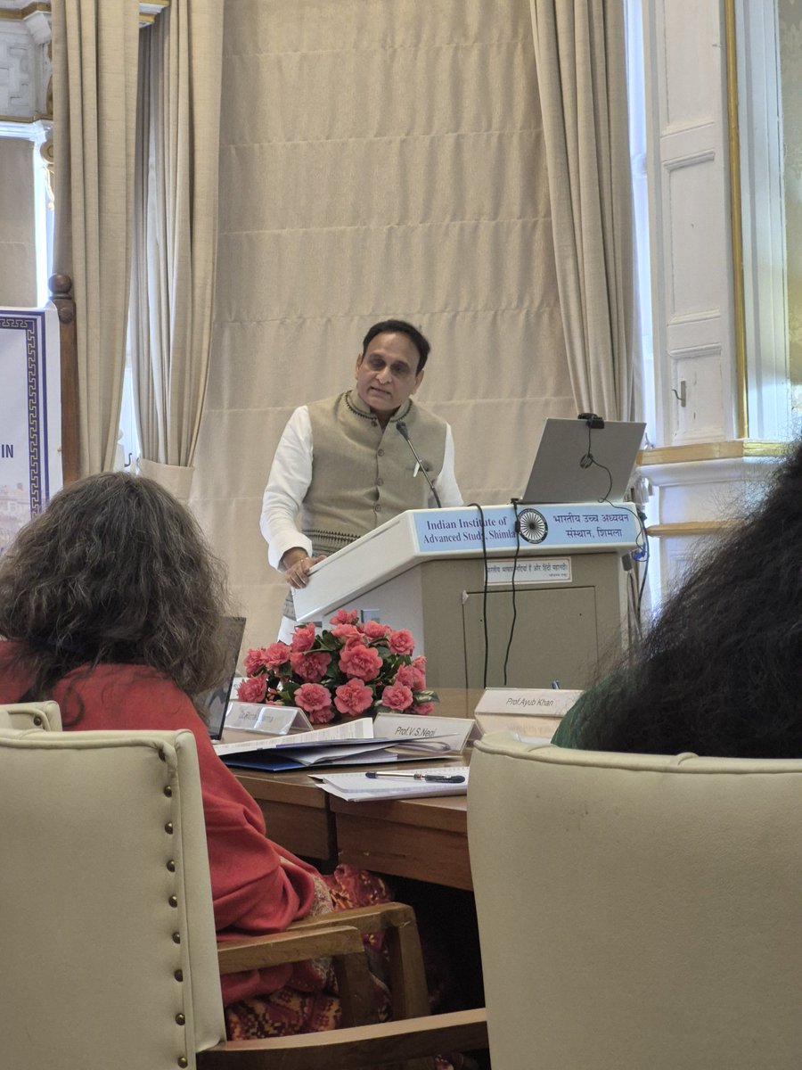 IIASShimla's tweet photo. Keynote Address by Prof. Rakesh Sinha at IIAS National Conference
"Partition was not just a historical event but a psychological & cultural rupture. Films like Gadar & Pinjar have kept its memories alive for newer generations." — Prof. @RakeshSinha01 #IIASShimla #PartitionMovie https://t.co/XFyLXhdzK5