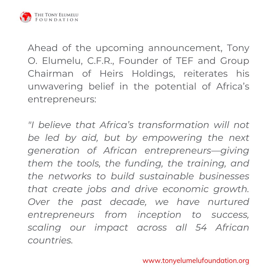 The Tony Elumelu Foundation tweet media