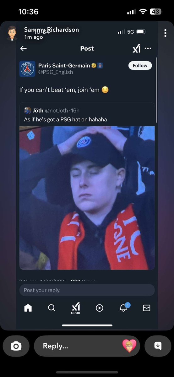 The PSG Cap guy tweet media