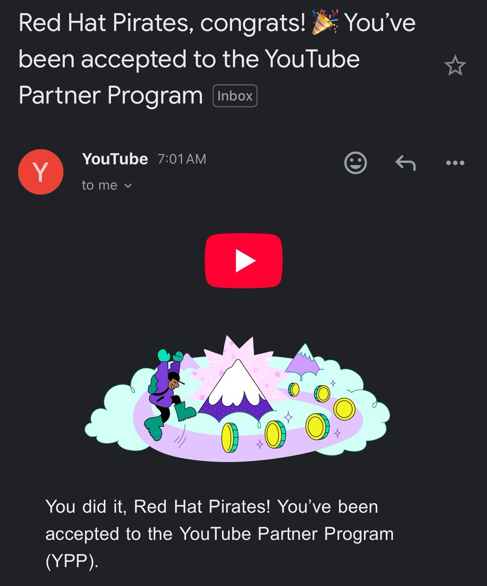 With the help of all you guys we got into the YouTube partner program.
Now you’re able to support the RedHatCrew and get the RedHat JollyRoger Badge, superchats, and more. 
But nothing is required, everything will stay free and open, no pay walls here.
Thanks RedHatCrew!