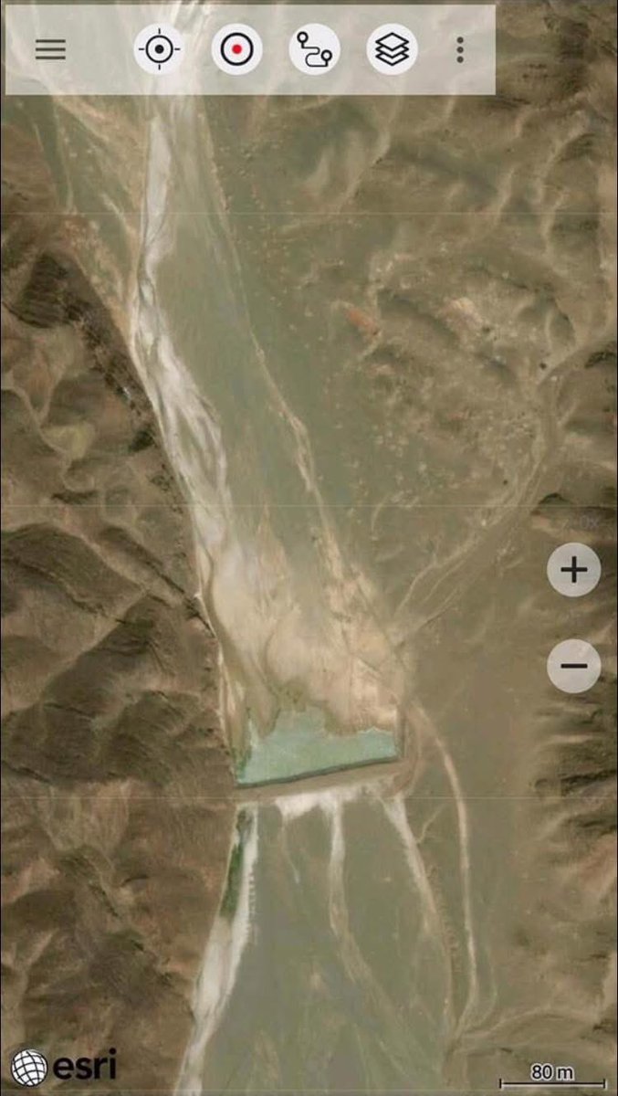 Говьд МАК-ийн үерийн усыг нөөцлөн үүсгэж буй нуур хиймэл дагуулаас харагддаг боллоо.