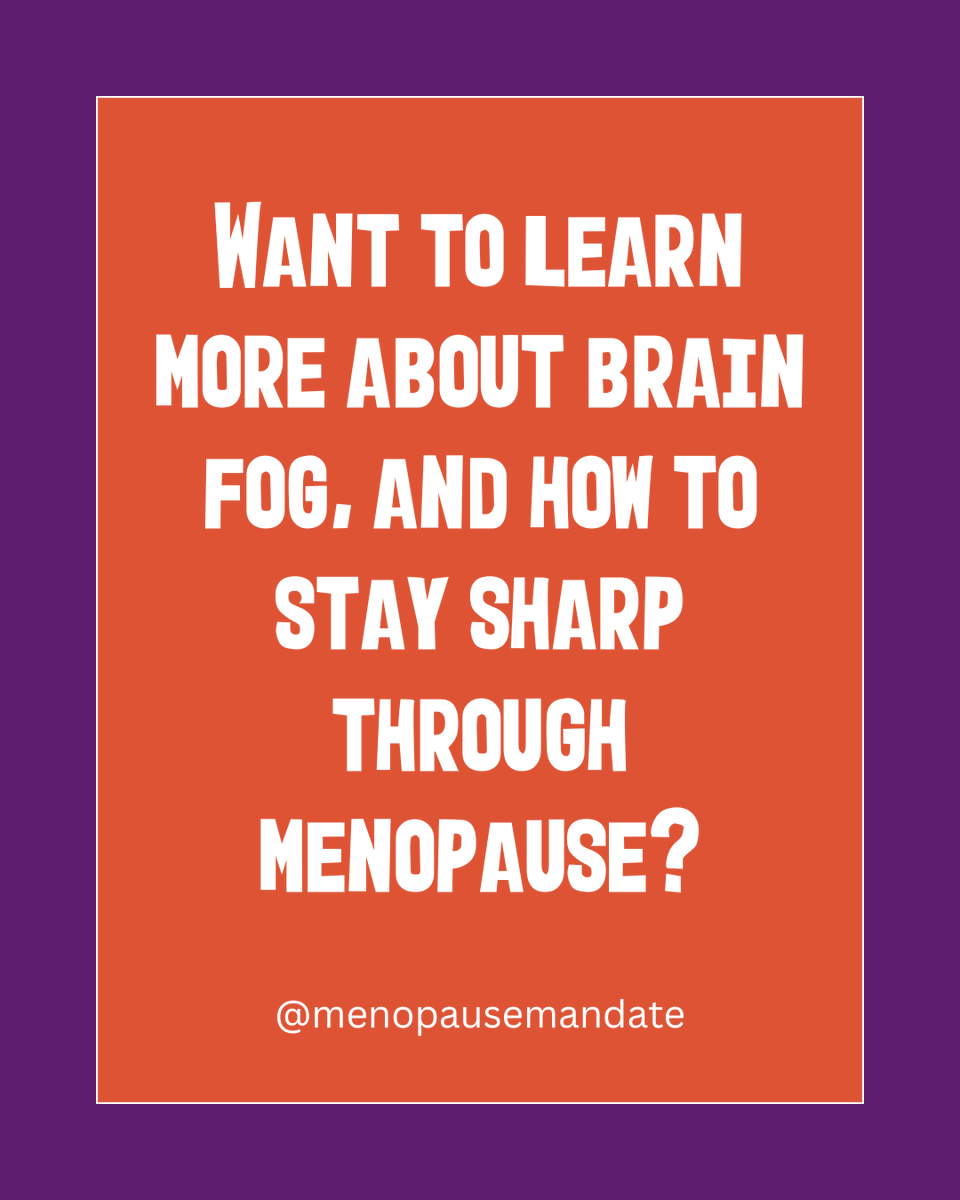 menomandate's tweet image. Join Dr. Liz Andrew from @Menopause_Care TOMORROW at 8 PM on our sister site, @latmenopause for a deep dive into #brainfog, #memorylapses, and #focusissues during #menopause.

Get expert insights and practical tips to stay sharp! Sign up now-link in bio.

#letsalltalkemenopause