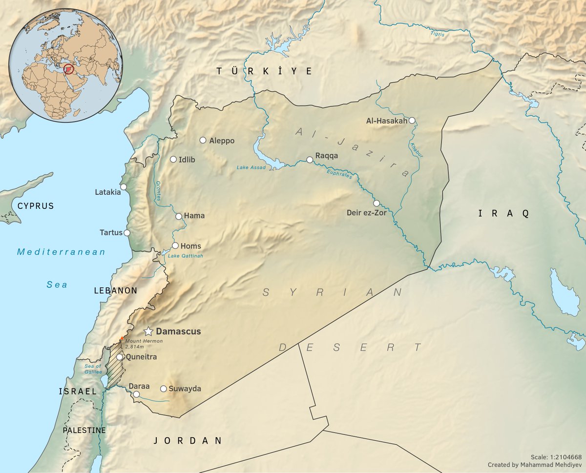 mehdiyevmd's tweet photo. Some maps of Syria and the Syrian Civil War that I made for a recent class project https://t.co/QLCfsJITBK