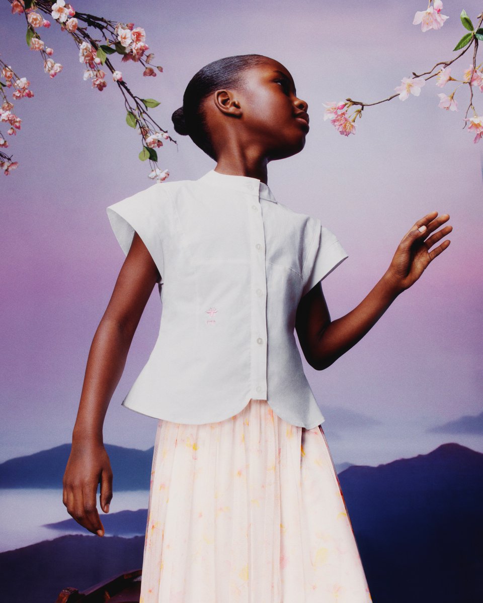 Dior's tweet photo. Sakura season blooms early with the 'Dior Cherry Blossom' range by Cordelia de Castellane, extending #BabyDior's tribute to Japan. Delight in chic co-ords and comfy shoes that will brighten up your little one's wardrobe! Discover more https://t.co/Uom0a3xydO. https://t.co/1xyPvi5dZS