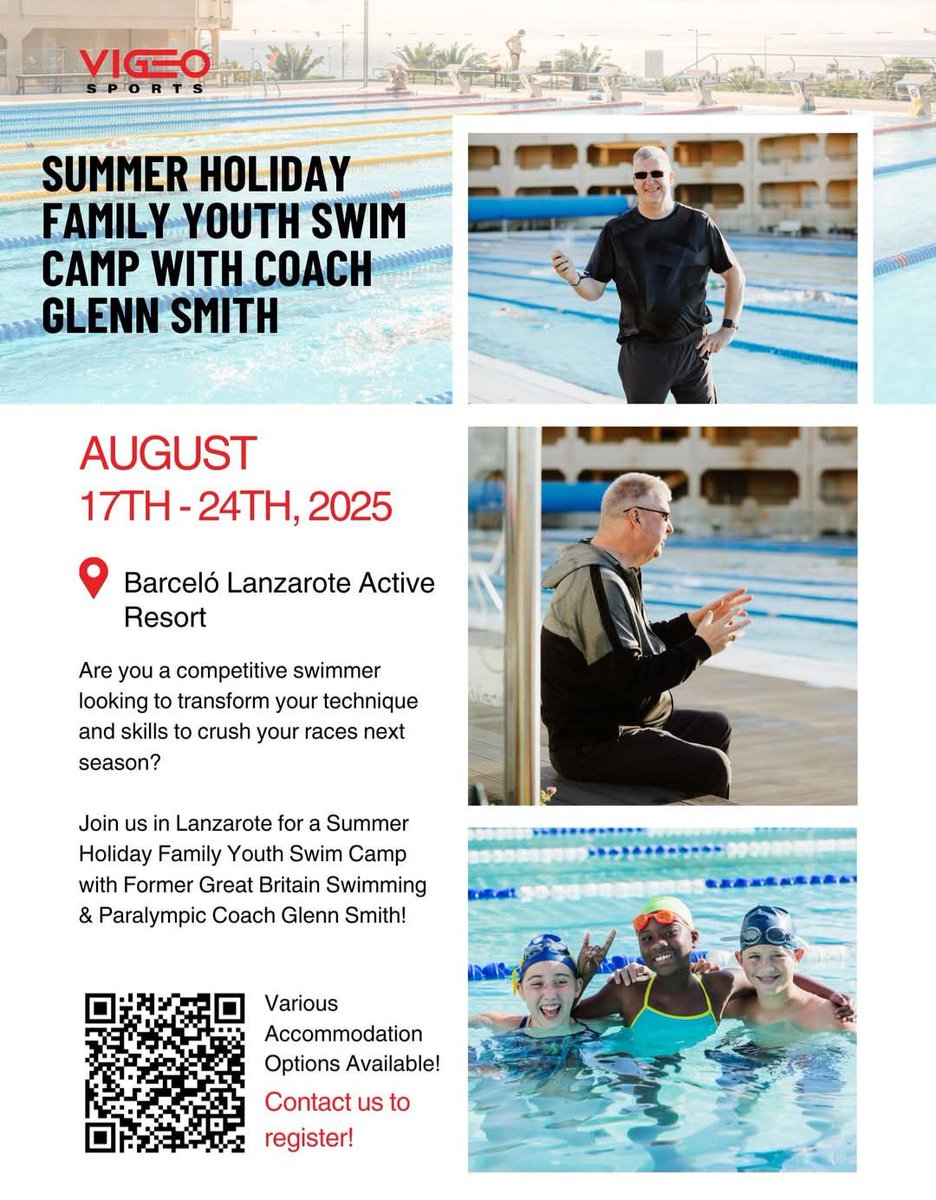 Glenn Smith (@thelegendglenn) on Twitter photo Places still available for this Summer Hol Family Youth Swim Camp. Lanzarote
17--24th August 25.
<a href="/barcelohoteles/">BarcelΓ³ Hotel Group</a>
Vigeosports.com
DM me for details. Places still available for this Summer Hol Family Youth Swim Camp. Lanzarote
17--24th August 25.
<a href="/barcelohoteles/">BarcelΓ³ Hotel Group</a>
Vigeosports.com
DM me for details.