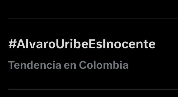 jarizabaletaf's tweet photo. Le pido a todos los colombianos poner esta tendencia en el número uno

Vamos Colombia 
Vamos Uribe 
#AlvaroUribeEsInocente https://t.co/aumyXwGlZJ