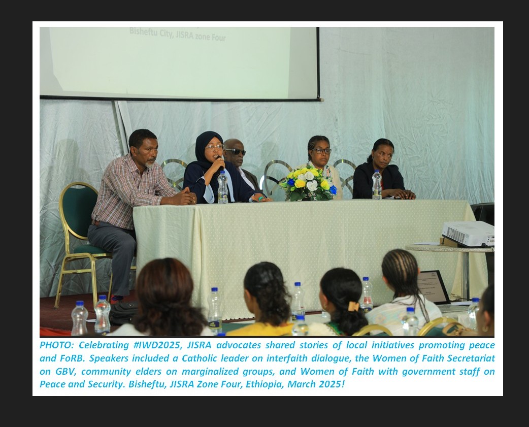 EifddaForyou's tweet image. Happy #IWD2025! Last week, over 300 women convened in Bishoftu City to engage with #JISRA's initiatives aimed at promoting women's rights, combating GBV, and advancing gender equality, all while fostering inclusive pathways that transcend religious divides. 👇 Photo Essays!
