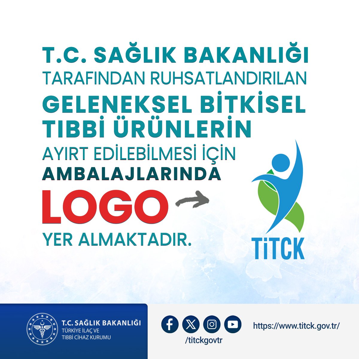 Sağlık Bakanlığı'nın ruhsatlandırdığı "Geleneksel Bitkisel Tıbbi Ürün"lerin ambalajlarında özel bir logo bulunmakta; söz konusu ürünler sadece eczanelerde satılmaktadır.